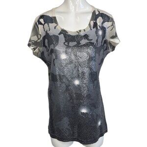 Roper Sequin Front Horse Shirt, Short Sleeve, T-Shirt, Western, Midwest, Size M